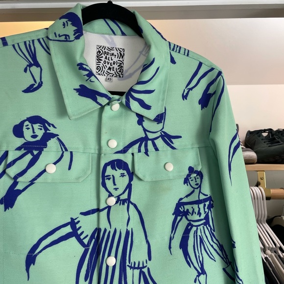 Geisha Print Twill Jacket - Picture 2 of 4